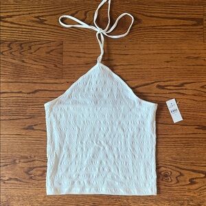 New White Halter Top